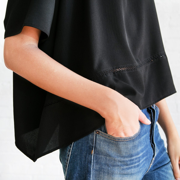 Gary Graham Square Top Black Gary Graham Square Top Black