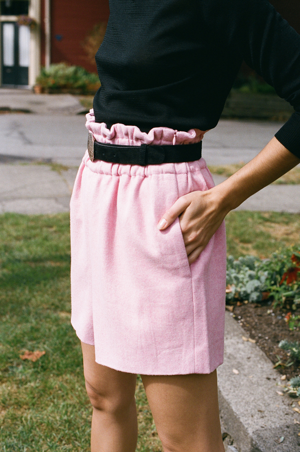 Ganni Hawthorne Wool Shorts - peony Ganni Hawthorne Wool Shorts - peony