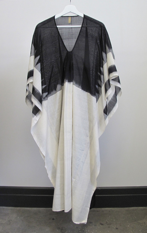 Two New York Ikat caftan with white front Two New York Ikat caftan with white front