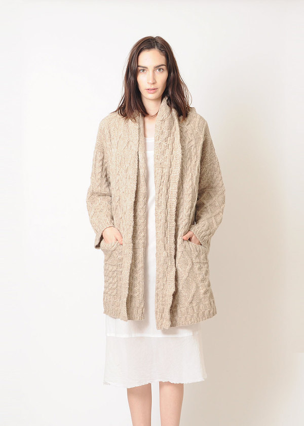 Lauren Manoogian Patchwork Cable Coat Lauren Manoogian Patchwork Cable Coat