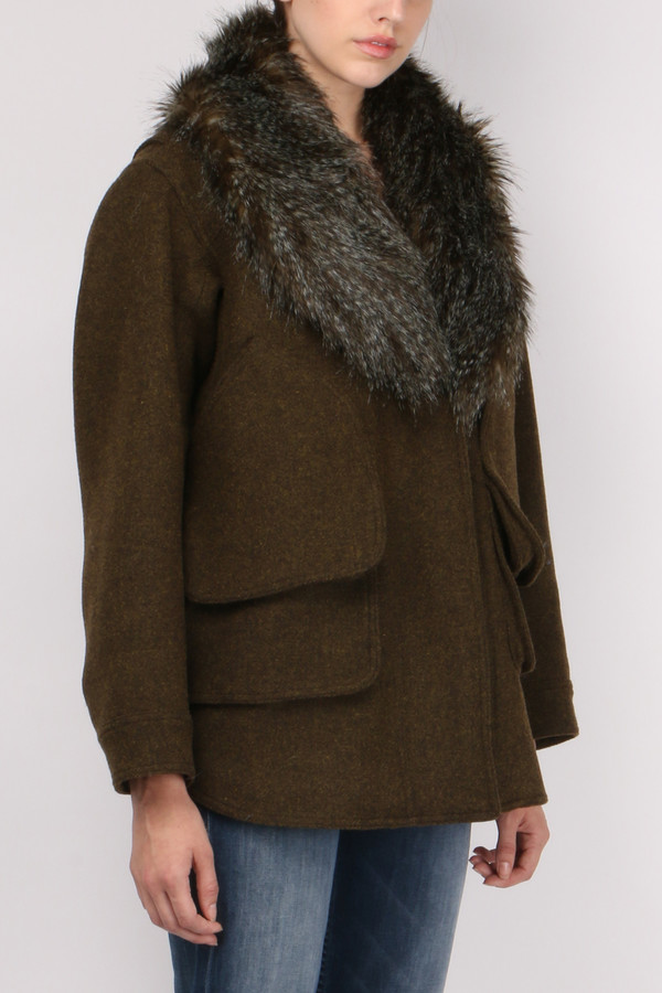 Smythe Flak Jacket with Faux Fur Smythe Flak Jacket with Faux Fur