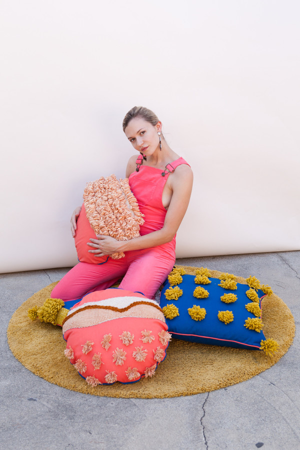 Lykke Wullf x Farron: Orange Woven Pillow Lykke Wullf x Farron: Orange Woven Pillow