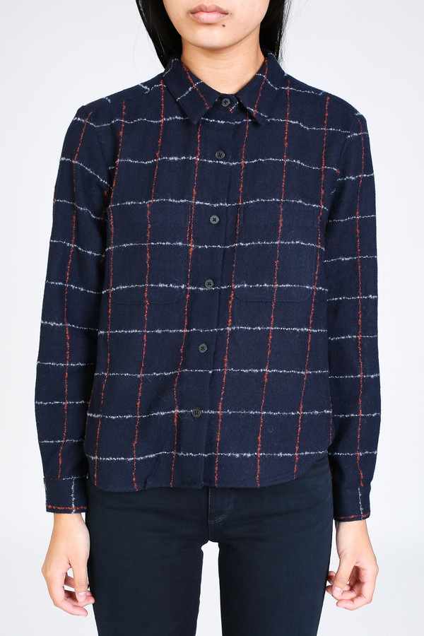 Steven Alan Composition shirt in navy/red plaid Steven Alan Composition shirt in navy/red plaid