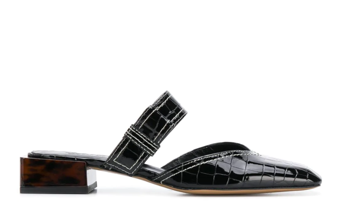 Ganni Belly Croc Mule | Garmentory