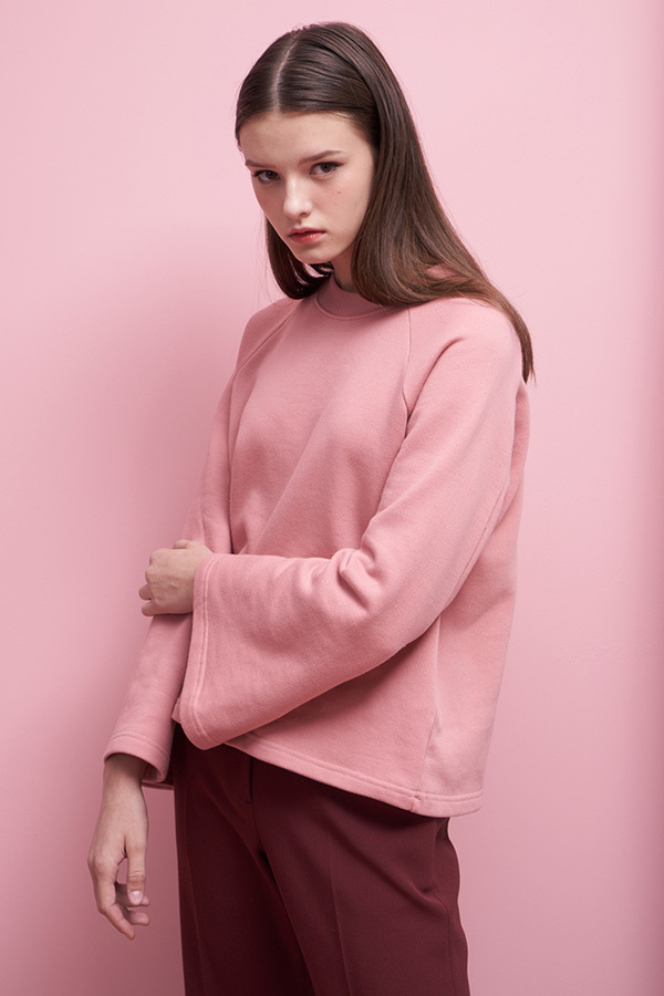 LOOKAST Bell Sleeve Sweatshirt- Baby Pink LOOKAST Bell Sleeve Sweatshirt- Baby Pink