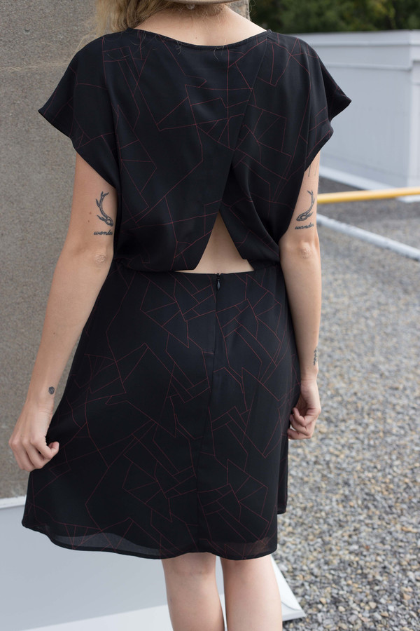 Eve Gravel Fire Bird Dress - Black Constellation Eve Gravel Fire Bird Dress - Black Constellation