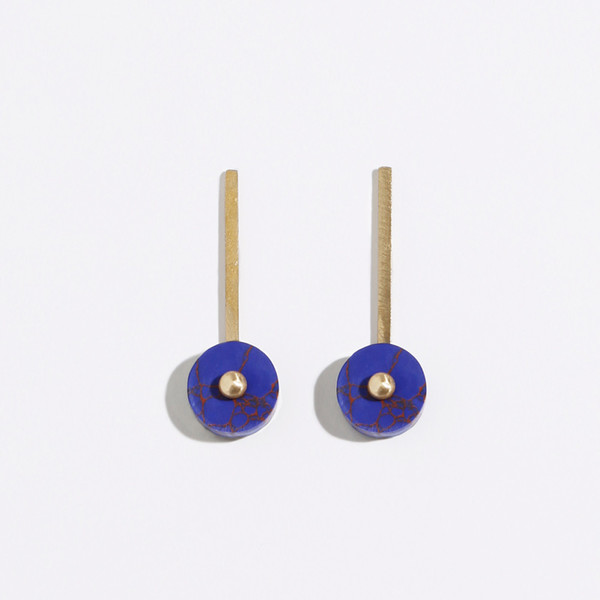 Metalepsis Projects Disc Earrings - Blue Metalepsis Projects Disc Earrings - Blue