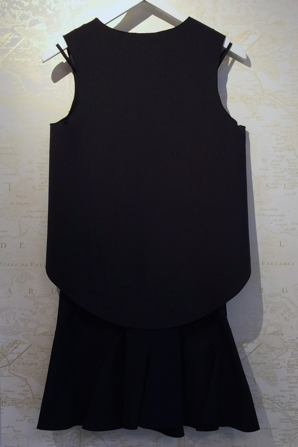 Derek Lam 10 Crosby 2 in 1 Dress with Leather Front and Pleated Skirt Derek Lam 10 Crosby 2 in 1 Dress with Leather Front and Pleated Skirt