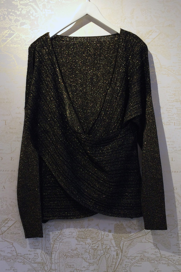 Derek Lam 10 Crosby Lurex Cross Front Sweater Derek Lam 10 Crosby Lurex Cross Front Sweater