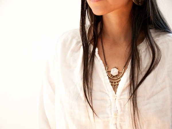 Laurel Hill Jewelry Dreamweaver Necklace // Moonstone Laurel Hill Jewelry Dreamweaver Necklace // Moonstone