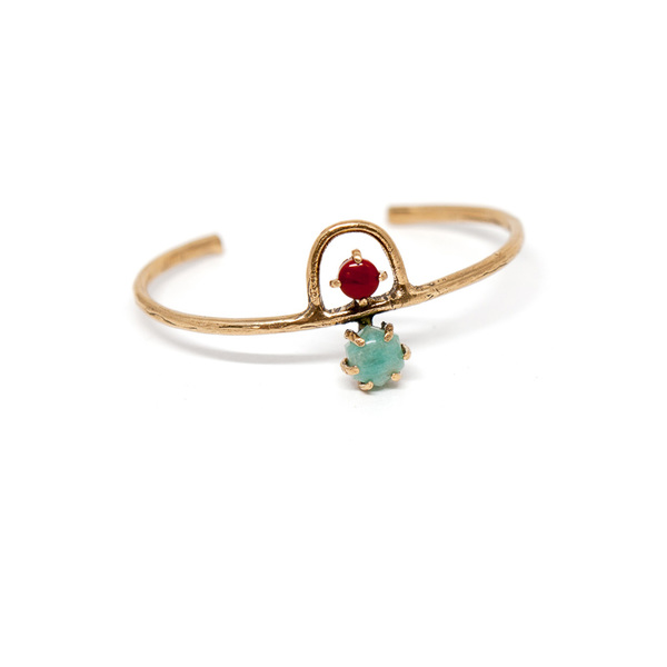 Laurel Hill Jewelry Arche Cuff // Amazonite & Red Jasper Laurel Hill Jewelry Arche Cuff // Amazonite & Red Jasper