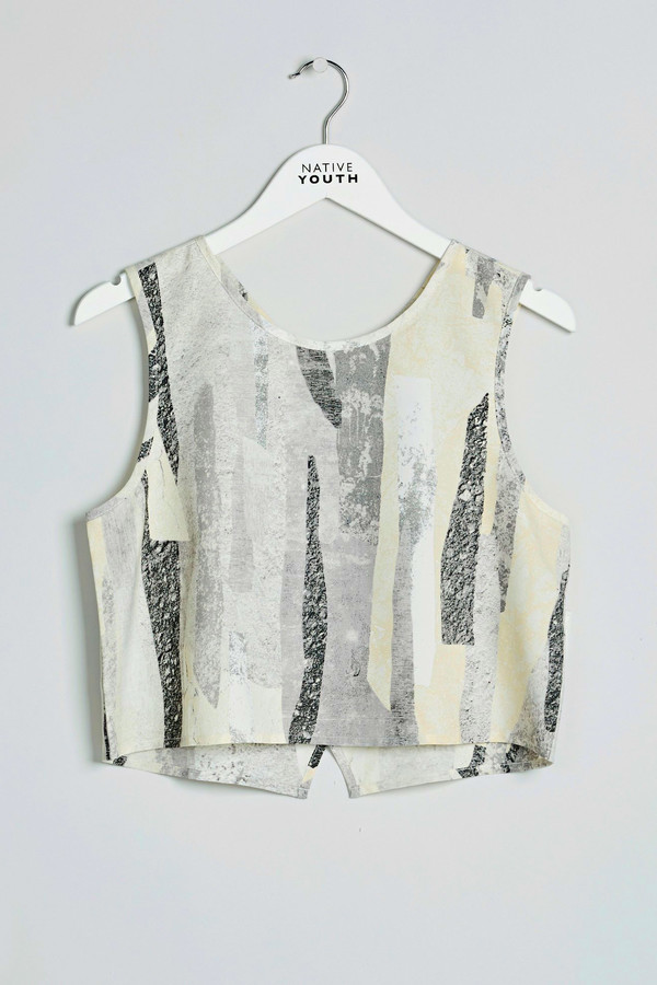 Native Youth Rockslide Print Crop Native Youth Rockslide Print Crop