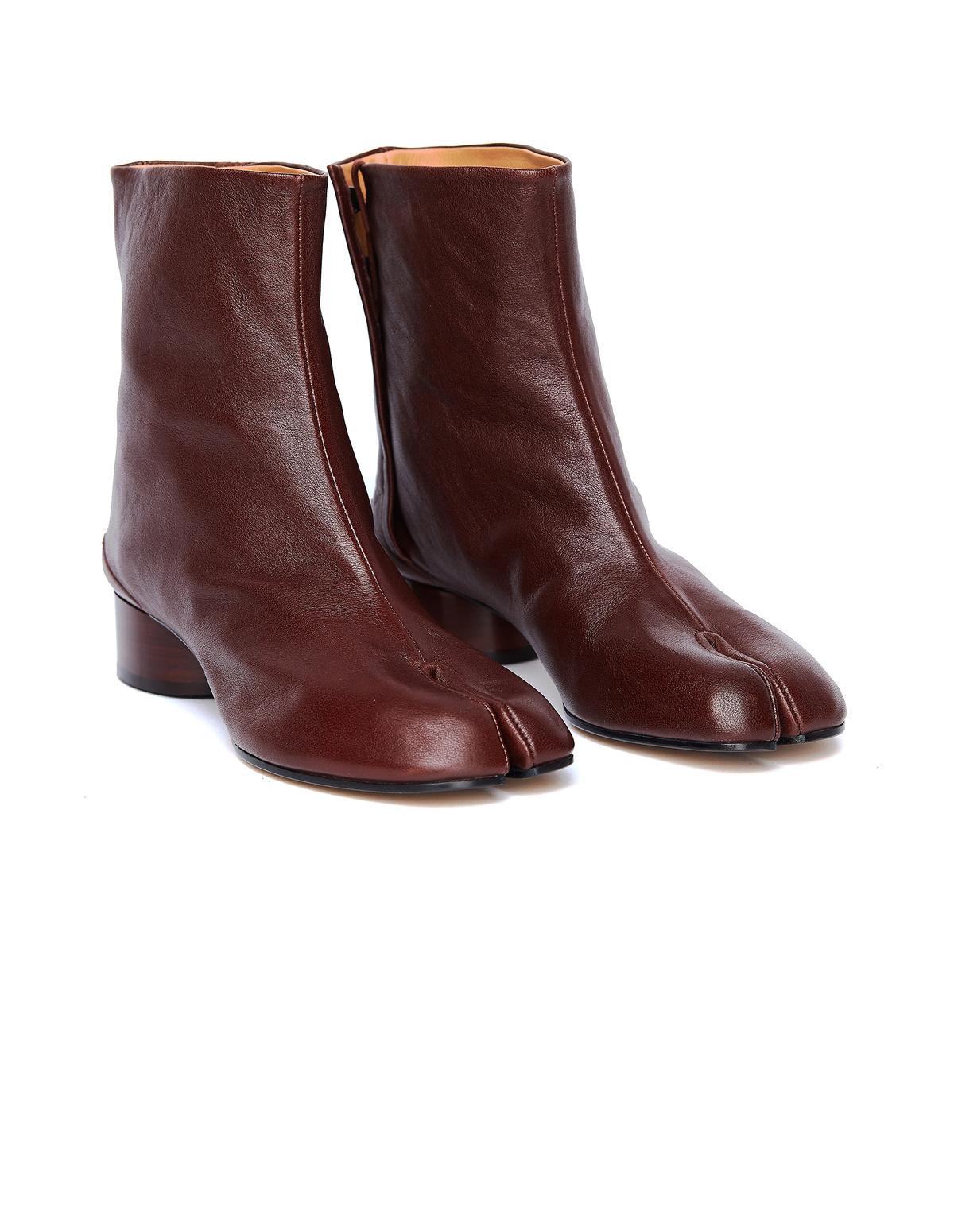 burgundy leather boots