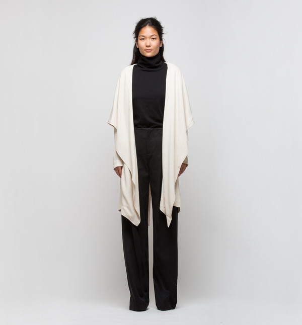 Laura Siegel Draped Coat Ivory Laura Siegel Draped Coat Ivory