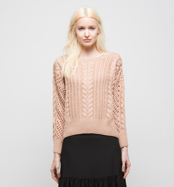 Ryan Roche Cropped Sweater Rose Ryan Roche Cropped Sweater Rose