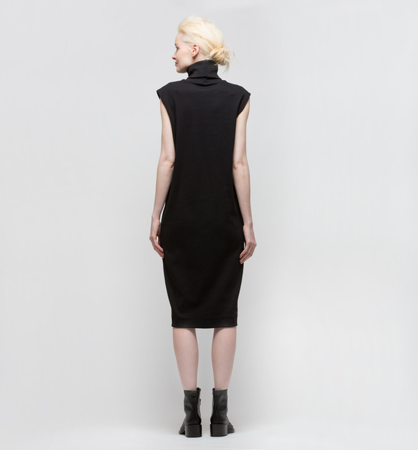 Kowtow Building Block Rib Roll Neck Dress Black Kowtow Building Block Rib Roll Neck Dress Black