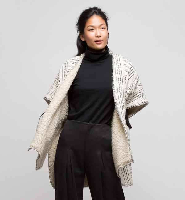 Lemlem Kal Poncho Coat Oatmeal Lemlem Kal Poncho Coat Oatmeal