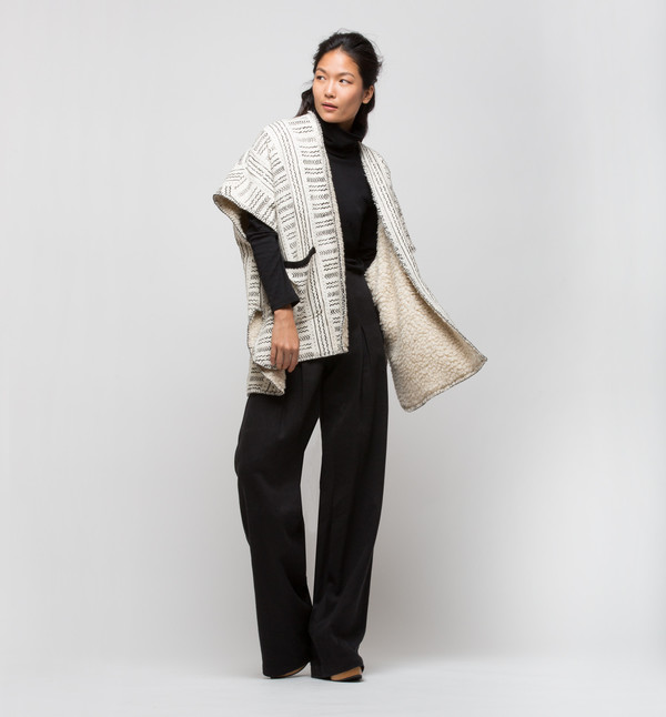 Lemlem Kal Poncho Coat Oatmeal Lemlem Kal Poncho Coat Oatmeal