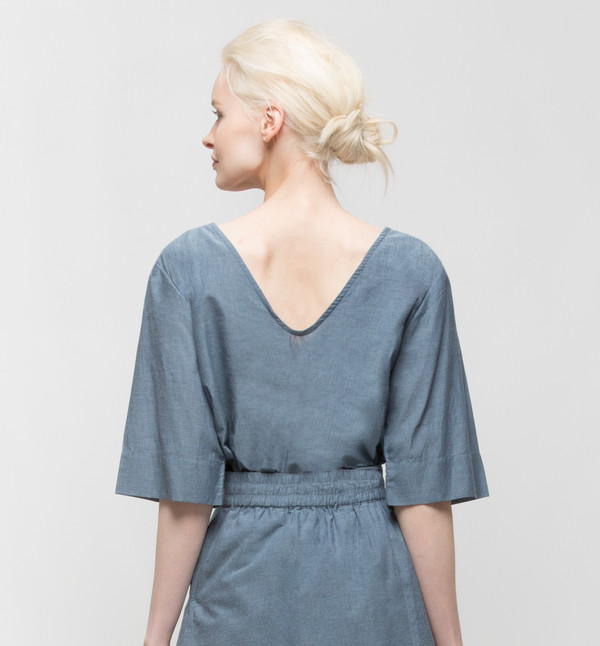 Kowtow Radius Top Navy Chambray Kowtow Radius Top Navy Chambray