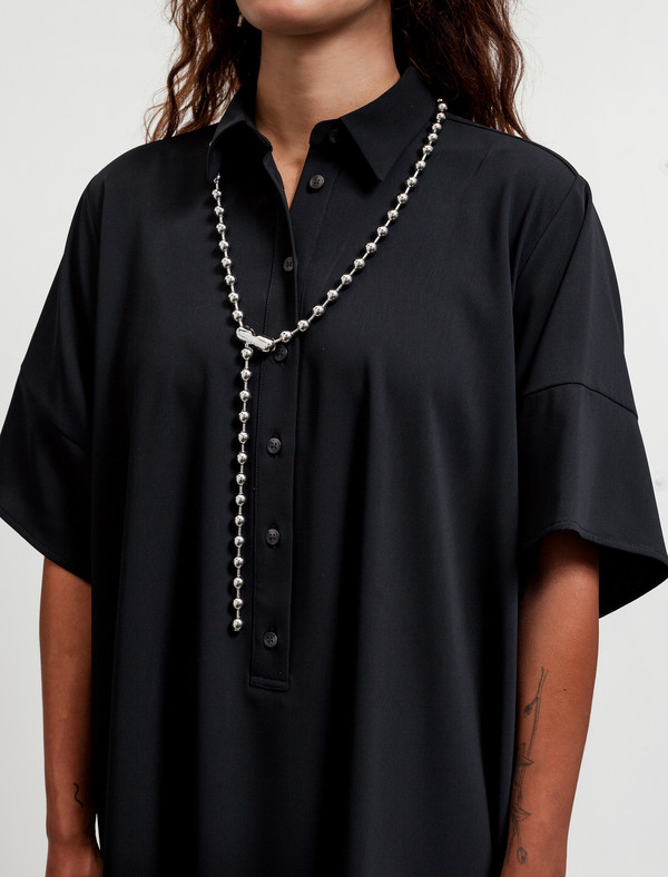 MM6 by Maison Margiela Womens Ball Chain Long Necklace MM6 by Maison Margiela Womens Ball Chain Long Necklace