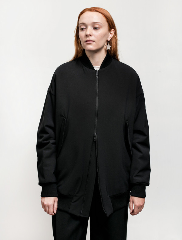 Ys by Yohji Yamamoto Womens Bomber Jacket Ys by Yohji Yamamoto Womens Bomber Jacket