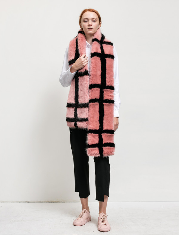 Shrimps Womens Fabien Stole Black/Rose Shrimps Womens Fabien Stole Black/Rose