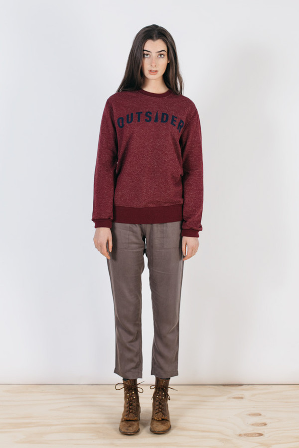 Bridge & Burn Columbiaknit Women's Outsider Sweatshirt Burgundy Bridge & Burn Columbiaknit Women's Outsider Sweatshirt Burgundy
