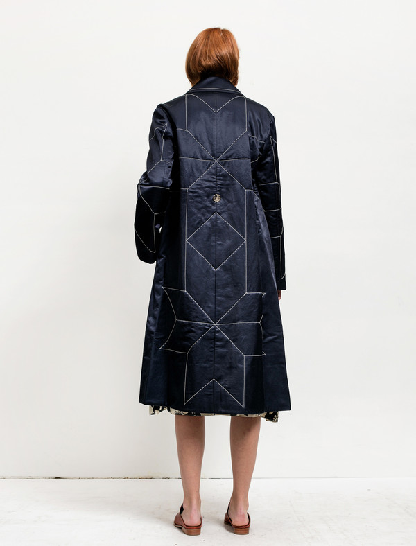 Trademark Star Quilt Coat Navy Trademark Star Quilt Coat Navy