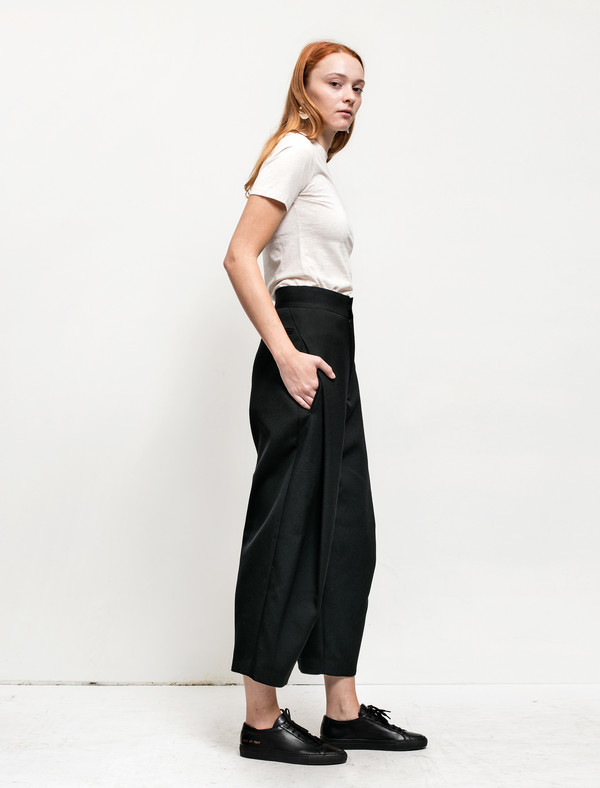 Ys by Yohji Yamamoto Womens Tuck Pleat Trousers Ys by Yohji Yamamoto Womens Tuck Pleat Trousers