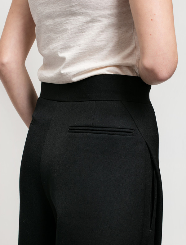 Ys by Yohji Yamamoto Womens Tuck Pleat Trousers Ys by Yohji Yamamoto Womens Tuck Pleat Trousers
