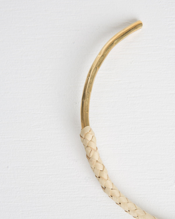 Crescioni Oaxacan Woven Palm Kiva Necklace Crescioni Oaxacan Woven Palm Kiva Necklace