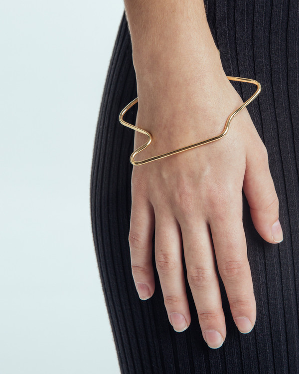 Faux/Real Stressed Out Bangle in Gold Faux/Real Stressed Out Bangle in Gold