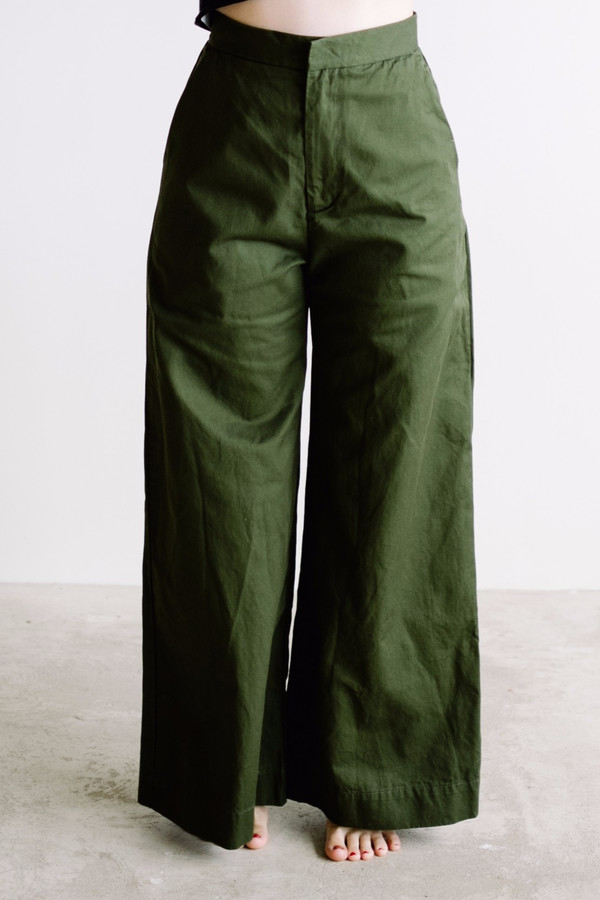 Esby Apparel Alex Wide Leg Pant // Olive Esby Apparel Alex Wide Leg Pant // Olive