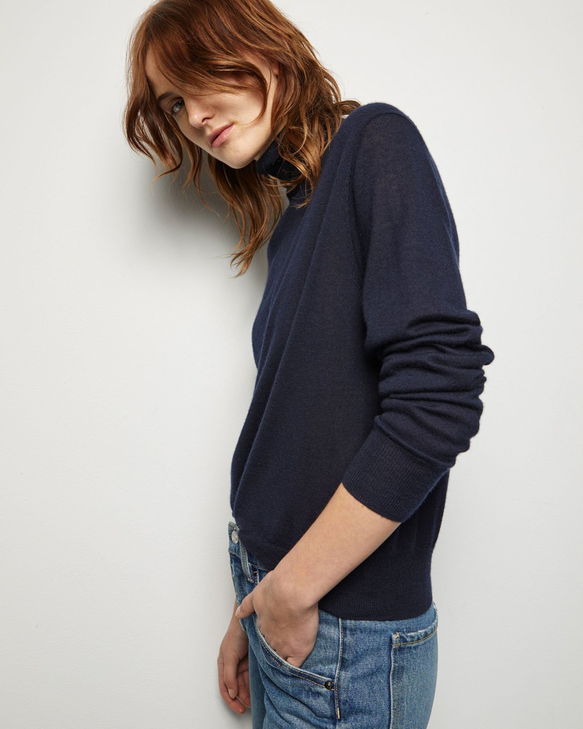 Nili Lotan Bella Turtleneck - Navy 