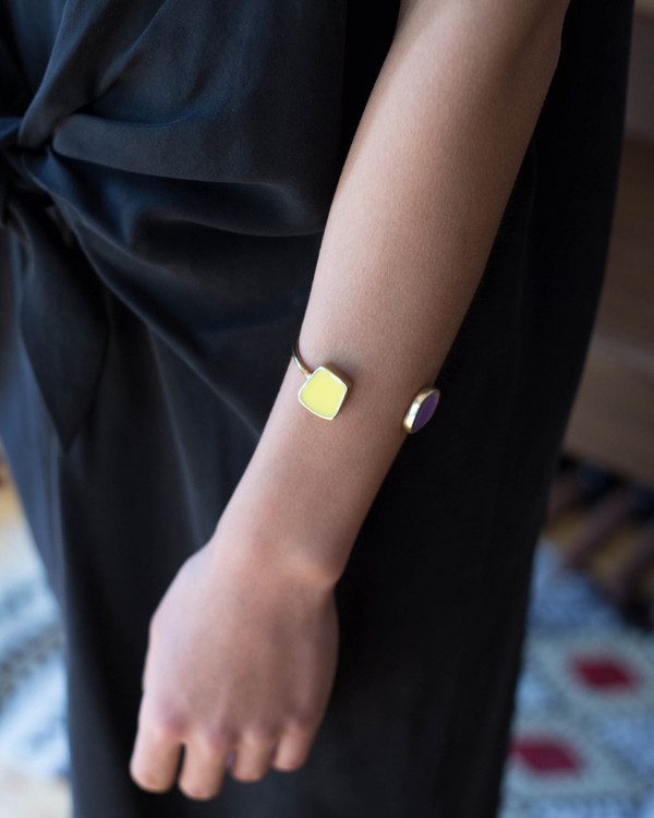 Studio Sophia Sophia Single Wire Bracelet (Yellow and Purple) Studio Sophia Sophia Single Wire Bracelet (Yellow and Purple)