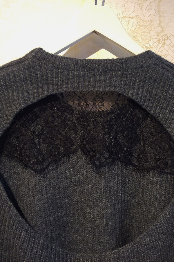 A.L.C. Lace Window Back 'Peter' Sweater A.L.C. Lace Window Back 'Peter' Sweater