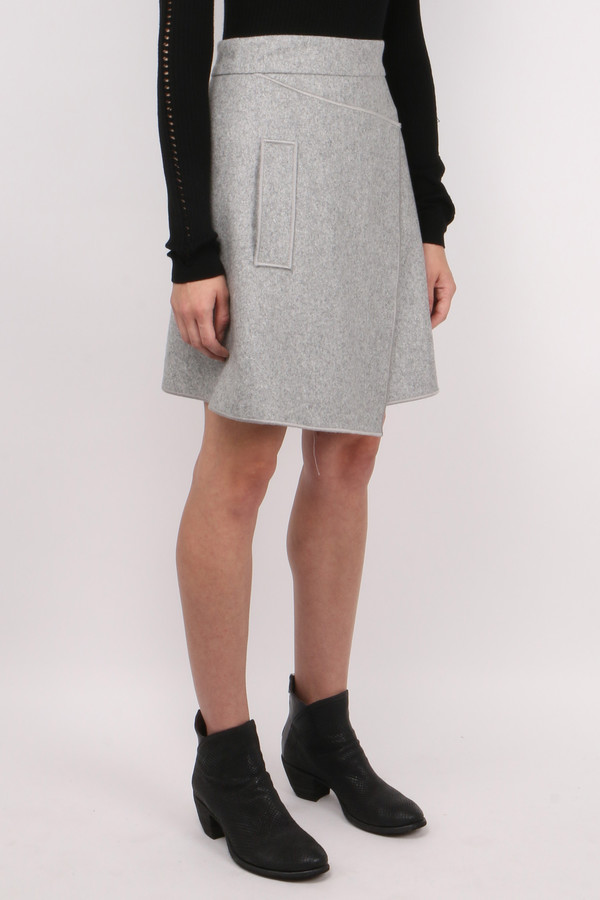 Carven Belted Wool Skirt Carven Belted Wool Skirt