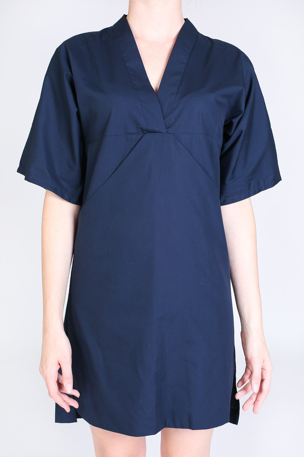 SBJ Austin Kelly dress in navy poplin SBJ Austin Kelly dress in navy poplin