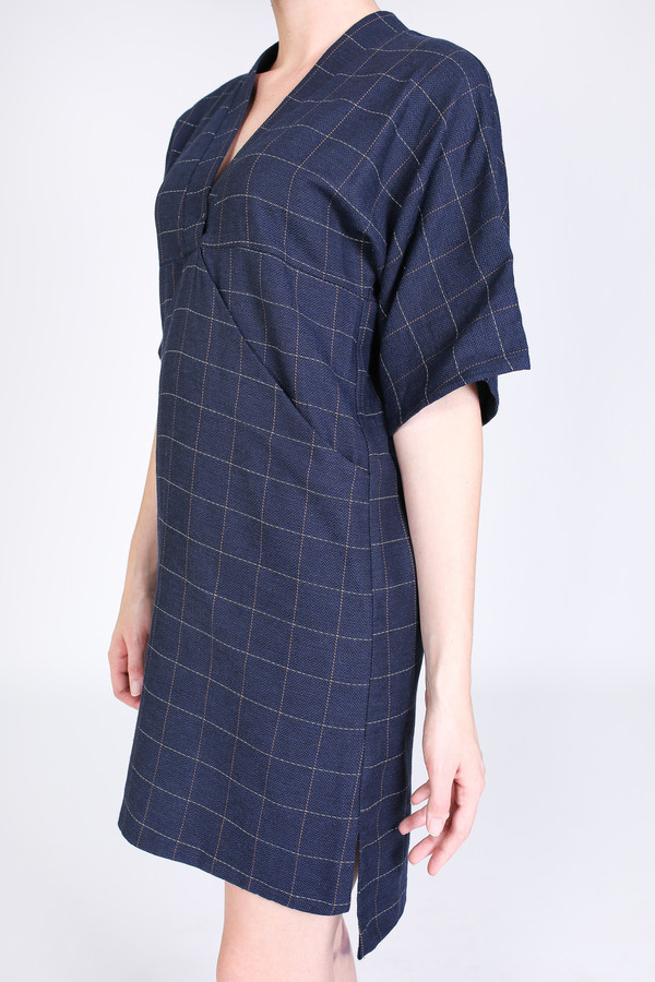 SBJ Austin Kelly dress in navy windowpane SBJ Austin Kelly dress in navy windowpane