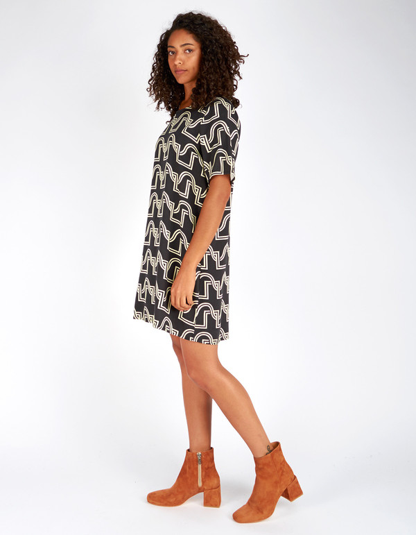 Dusen Dusen Short Yes Dress Black Duo Weave Dusen Dusen Short Yes Dress Black Duo Weave
