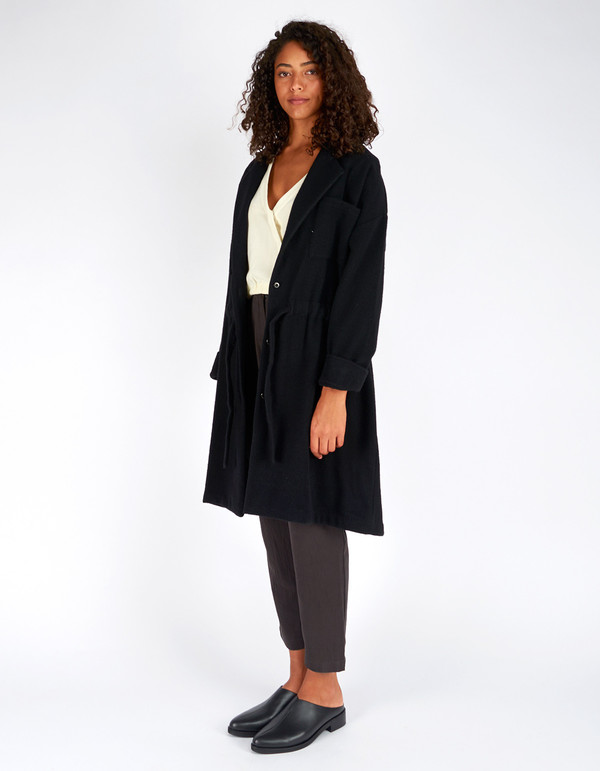 First Rite Tunnel Trench Wool Black First Rite Tunnel Trench Wool Black