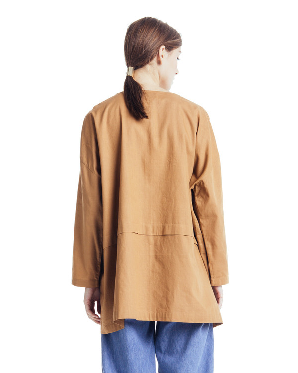 Revisited Matters Cropped Raincoat Top in Clay Revisited Matters Cropped Raincoat Top in Clay