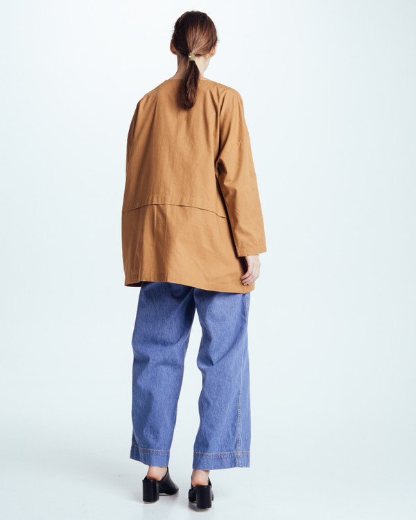 Revisited Matters Cropped Raincoat Top in Clay Revisited Matters Cropped Raincoat Top in Clay
