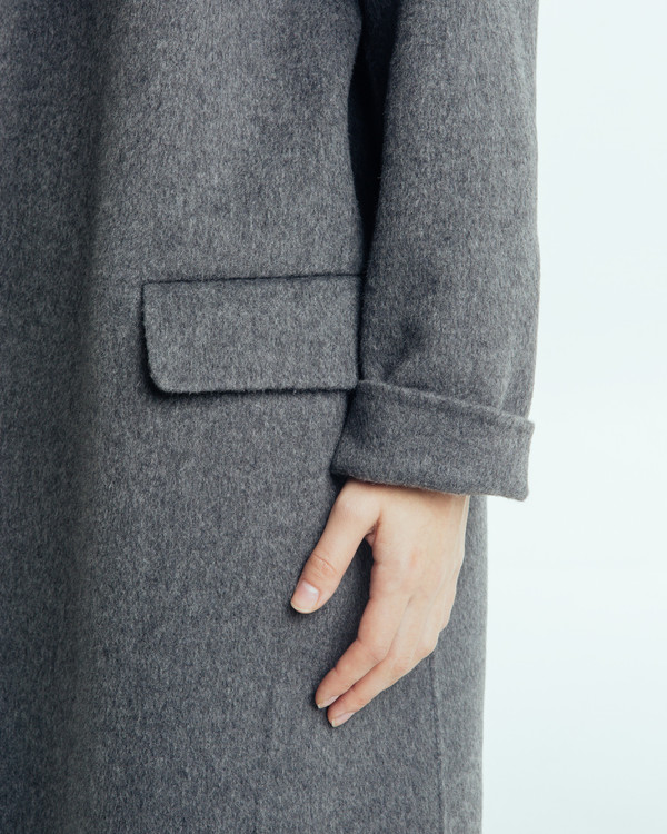 Achro Handmade Long Coat in Grey Achro Handmade Long Coat in Grey