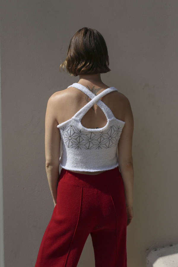 Giu Giu Cloud Camisole Top in Pure White Giu Giu Cloud Camisole Top in Pure White