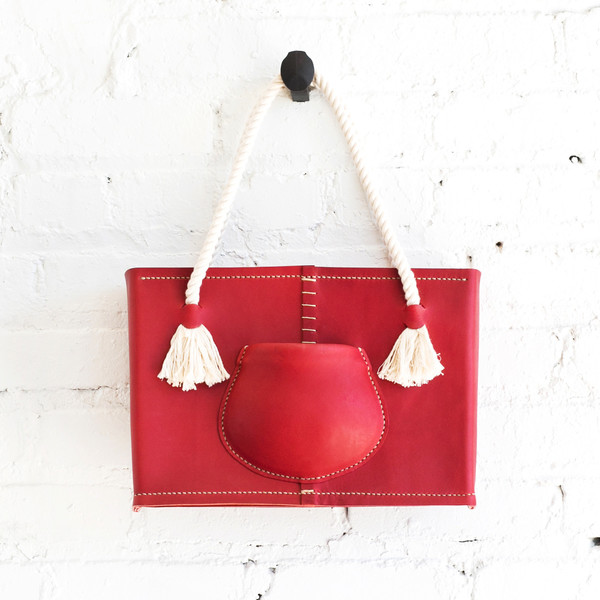 Eatable of Many Orders Pocket Tote Bag Red - SOLD OUT Eatable of Many Orders Pocket Tote Bag Red - SOLD OUT