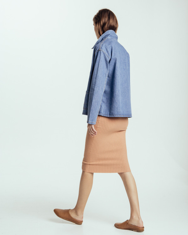 Caron Callahan Krasner Jacket In Denim Caron Callahan Krasner Jacket In Denim