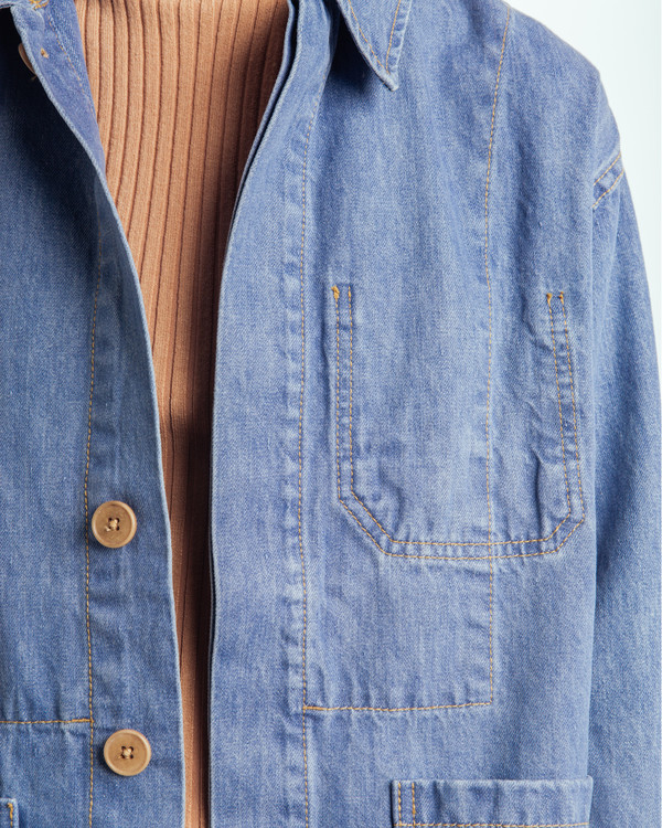 Caron Callahan Krasner Jacket In Denim Caron Callahan Krasner Jacket In Denim