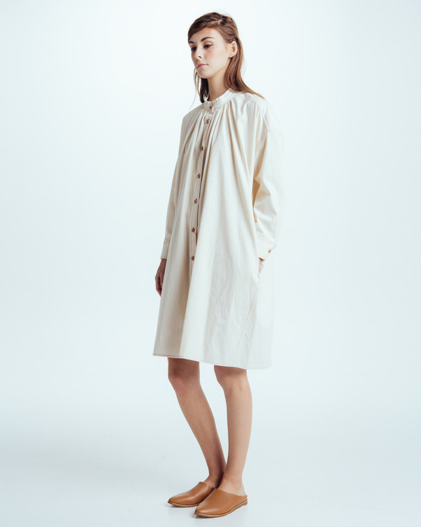 Caron Callahan Maria Shirt Dress in natural Caron Callahan Maria Shirt Dress in natural