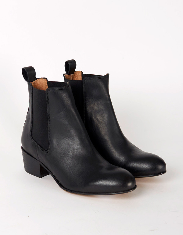 Selected Femme London Leather Boot Black Selected Femme London Leather Boot Black